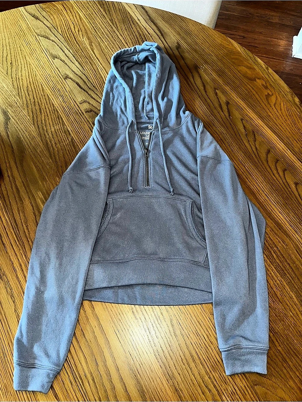 So Lounge Life Sweatshirt Soft Blue Pullover Hoodie Like New